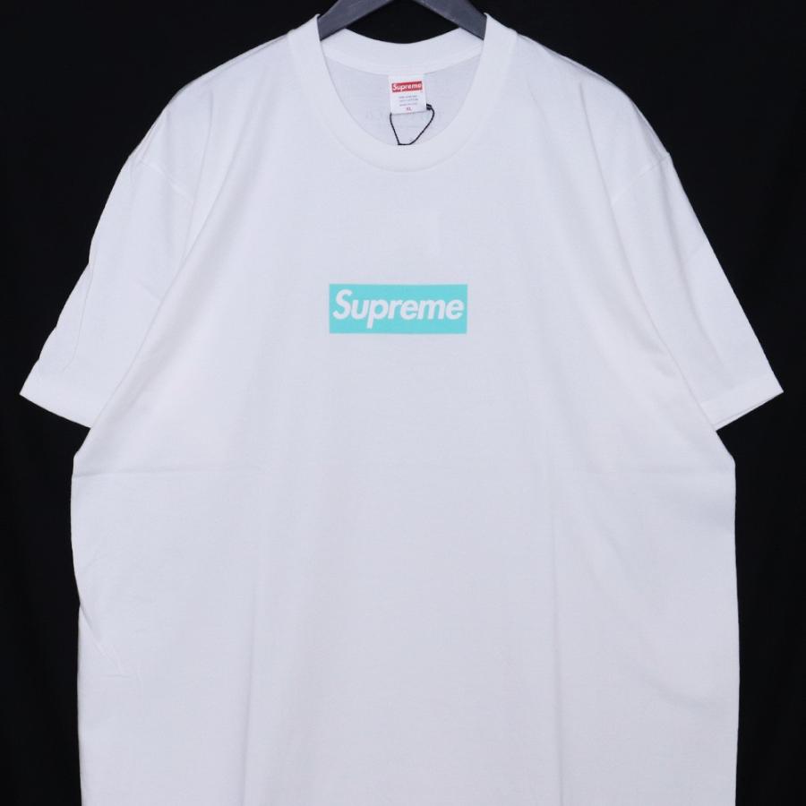 シュプリーム　ティファニー ボックスロゴ プリント半袖Tシャツ L SUPREME × TIFFANY&CO. Box Logo Tee XLサイズ ホワイト シュプリーム