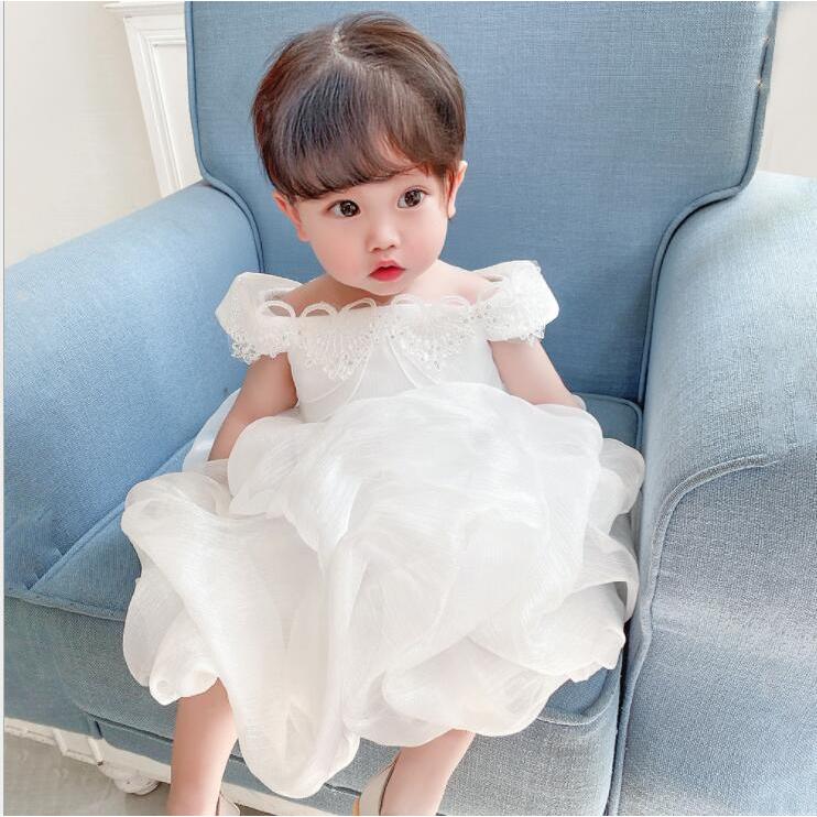 ベビードレス 長袖 ベビー服 80cm リングガール 結婚式子供ドレス