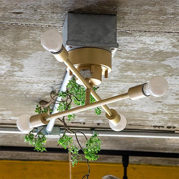 真鍮 シーリングライト おしゃれ 照明 ライト 4灯 カロー LED電球