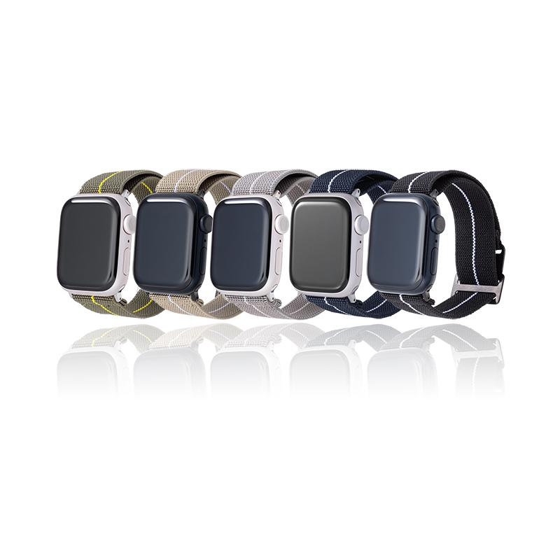 Gramas Colors グラマス アップルウォッチ バンド 41 40 38mm マリーンナショナル 弾性ナイロン Apple Watch Series7 6 Se 5 4 3 2 1