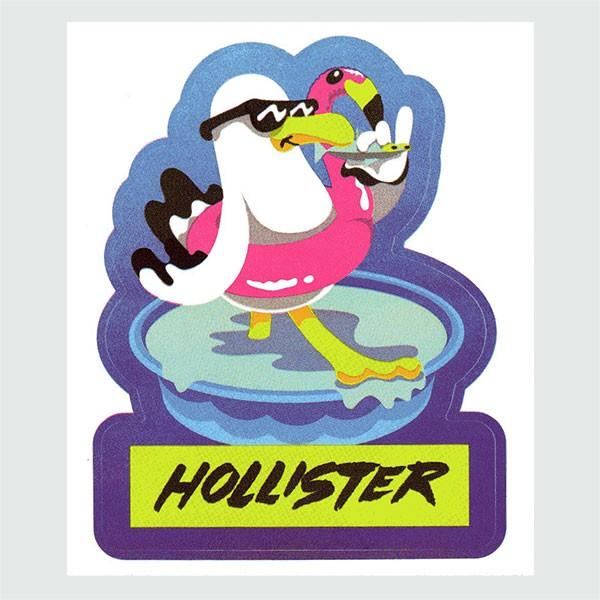 非売品 HOLLISTER STICKER ホリスター ステッカー 3枚セット ロゴ イラスト 新品 正規品 (D0919HSG0001