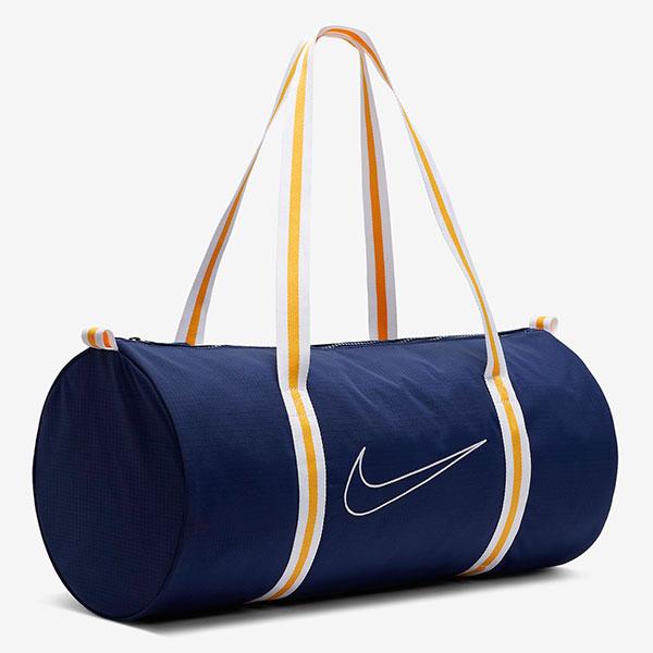 新品 NIKE DUFFEL BAG ナイキ ヘリテージ ダッフルバッグ ボストンバッグ ネイビー イエロー ホワイト スウッシュ メンズ