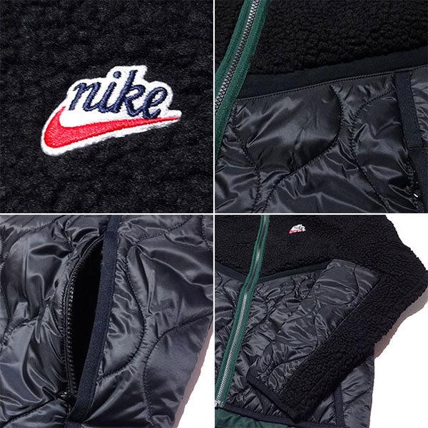 新品 NIKE FULL ZIP JACKET ナイキ フルジップ ジャケット パーカー ブラック グリーン フリース ナイロン フード