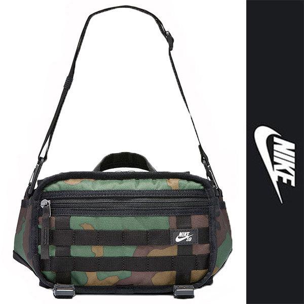 新品 NIKE SB WAIST BAG ナイキ ウエストバッグ カモフラ 迷彩 手さげ ショルダー スウッシュ スケートボード メンズ レディース 2WAY 正規品｜gramercy