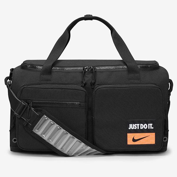 新品 NIKE DUFFEL BAG ナイキ ダッフルバッグ ボストンバッグ ブラック オレンジ スウッシュ ショルダー バッグ メンズ