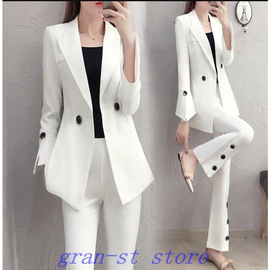 超安い 上品セットアップレディースパンツスーツ2点セット発表会女子会参観日七五三お宮参りお洒落入園式卒業式フォーマルスーツセレモニー通勤オフィス パンツスーツ サイズ S Www Buccella Com