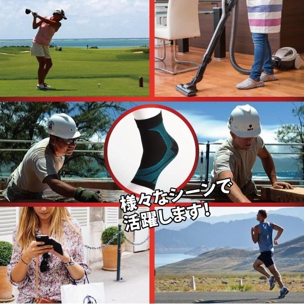 足底筋膜炎 アーチサポーター 扁平足 偏平足 土踏まず 靴下 アーチ サポーター 足首 スポーツ 用 左右１組入り |  | 09