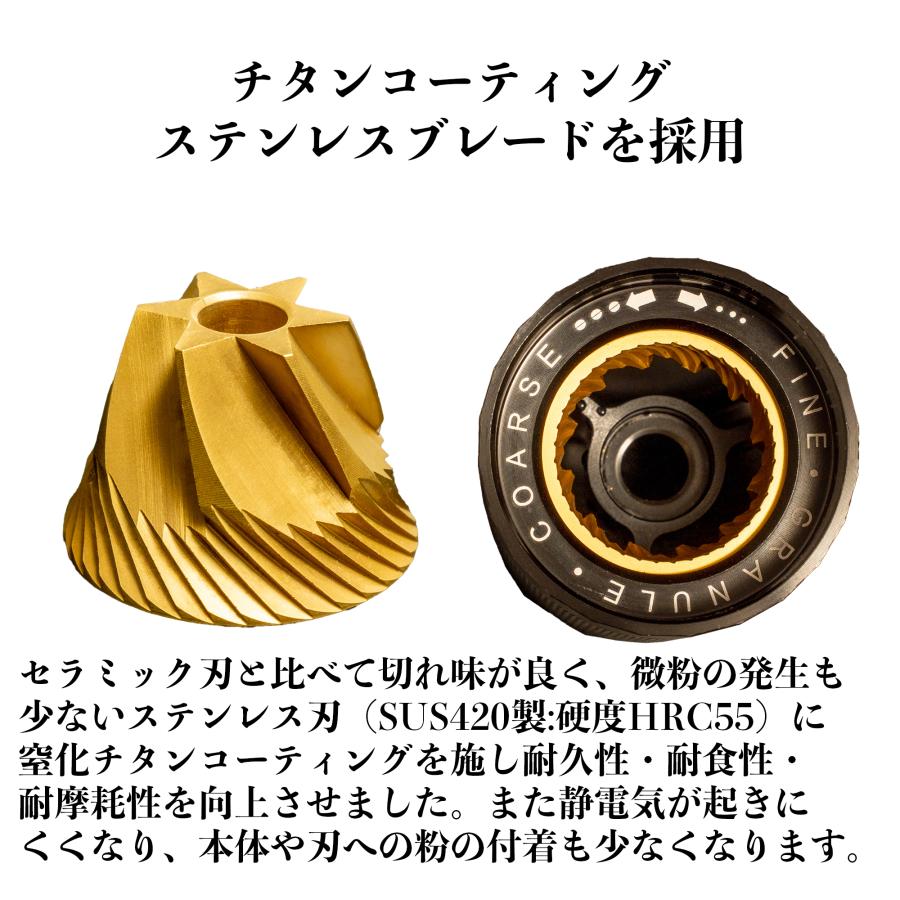 GRAND FIELD EMコーヒーミル 電動・手動2通り使える チタン