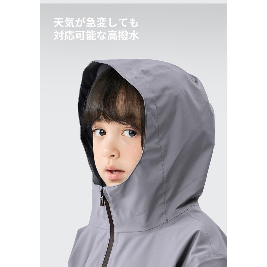 ACTLEIS（アクレイス） マウンテンパーカー キッズ 防水 レインウェア