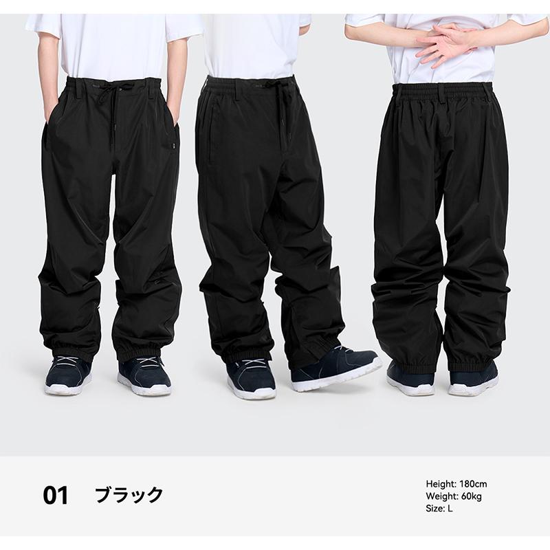 スノーボードウェア　パンツ　Lsize 白/黒 LEISURE SPORT スノーボードウェア スキーウェア パンツ メンズ