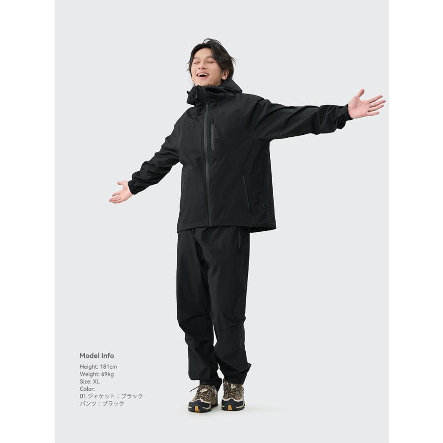 ACTLEIS（アクレイス） レインウェア メンズ 上下 マウンテンパーカー