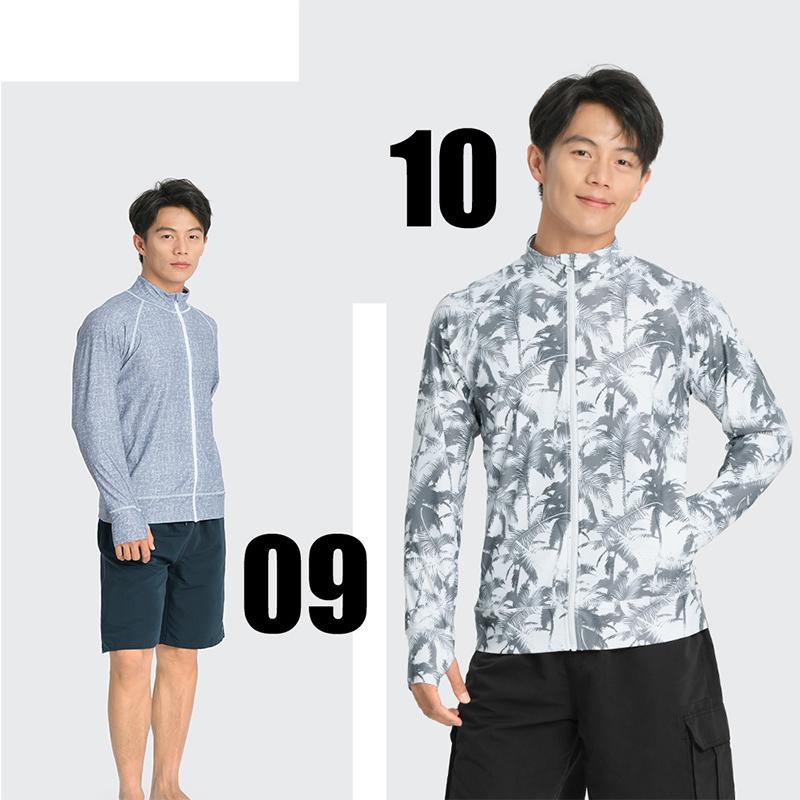 LEISURE SPORT ラッシュガード メンズ 長袖 ファスナー付 ポケット