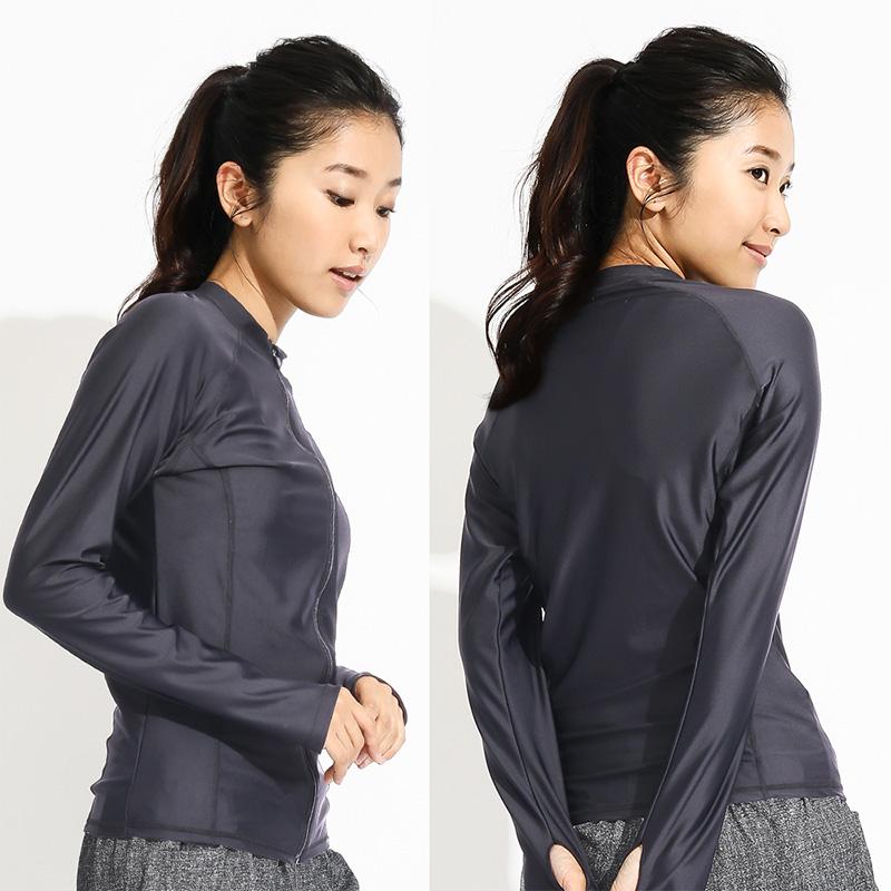 LEISURE SPORT ラッシュガード レディース 長袖 フードなし フード無し