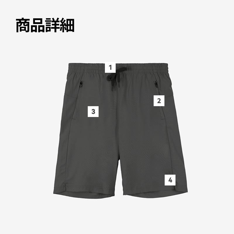 ACTLEIS メンズ ハーフパンツ グレー XXL ACTLEIS（アクレイス） 水着 メンズ サーフパンツ 海パン サーフ