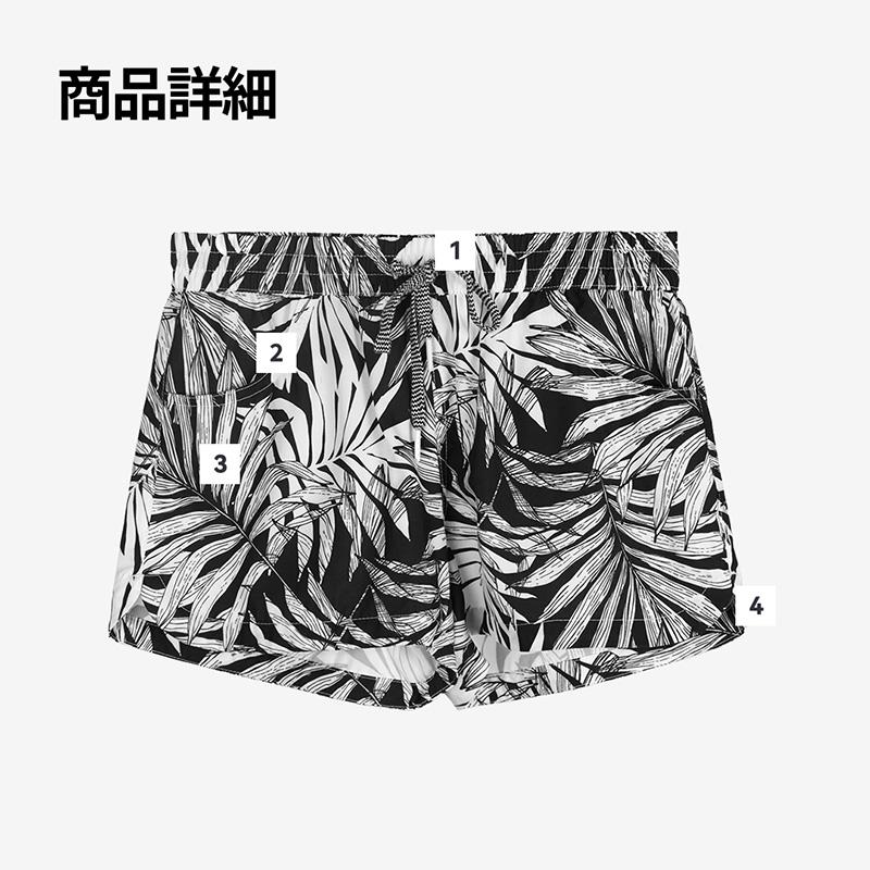 FIED 水着ショーツ 白黒スプラッシュ ACTLEIS（アクレイス） 水着 ショートパンツ レディース サーフパンツ