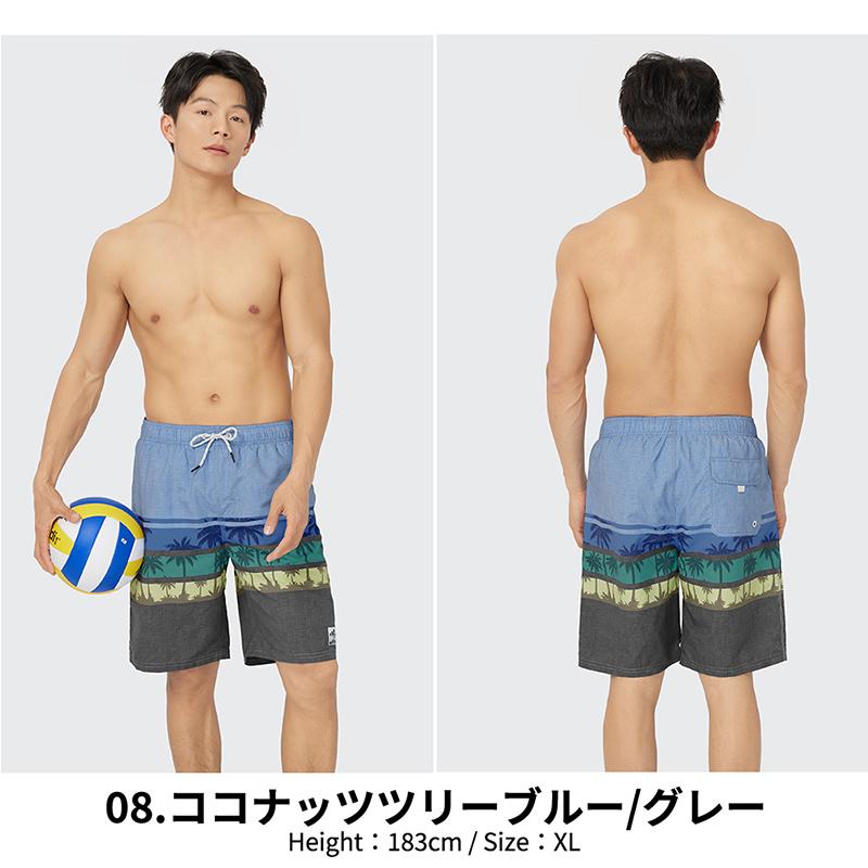 水着 メンズ サーフパンツ 海パン サーフショーツ ボードショーツ ハーフパンツ インナー インナー付 ラッシュガード 大きいサイズ ミドル ロング 膝丈 ひざ丈｜grandan｜29