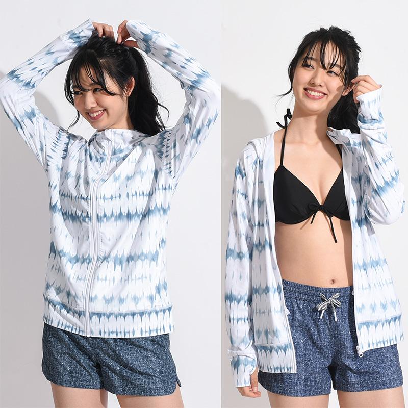 ラッシュガード レディース ファスナーポケット付き 水着 パーカー 女性 ラッシュパーカー フード 長袖 UPF50+ UVカット|grandan|13