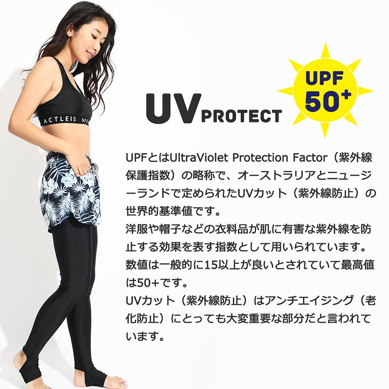 LEISURE SPORT ラッシュガード レディース トレンカ uvカット uv