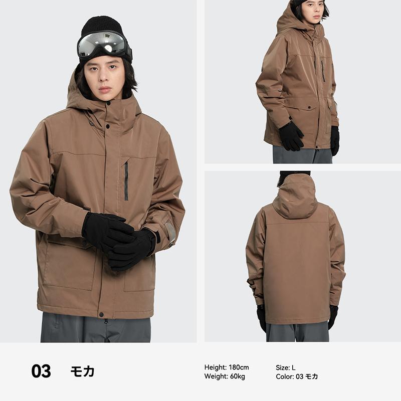 ACTLEIS アクレイス スノーボードウェア M上下 ジャケット新品 モカ ACTLEIS（アクレイス） スノーボードウェア スキーウェア ジャケット
