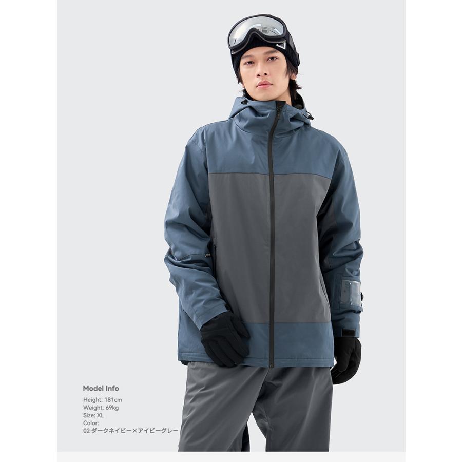 グレー スノーボードウェア 男性用 ACTLEIS（アクレイス） スキーウェア スノーボードウェア ジャケット