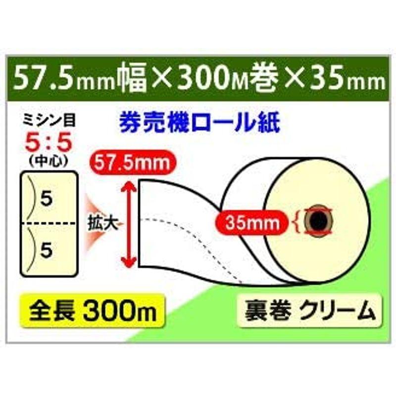 mita　KA-Σ1シリーズ(KA-Σ164NNF・KA-Σ164KNF・KA-Σ164VNF)　対応　汎用　裏巻　クリー　券売機用ロール紙