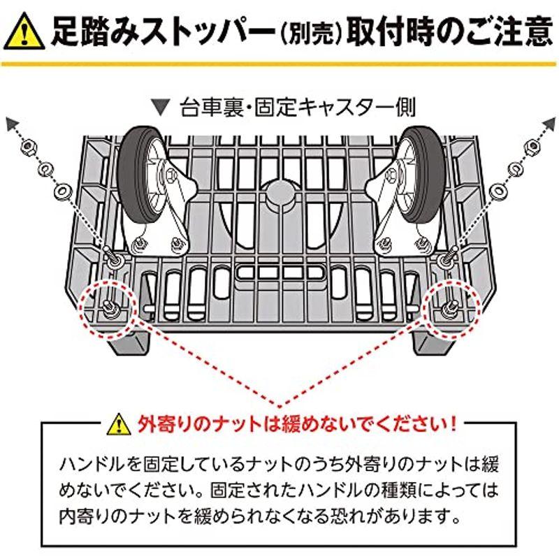 TRUSCO(トラスコ)　樹脂台車　カルティオ　MPK-720AV-W　長さ(mm):　抗ウィルス　抗菌塗装折畳ハンドル　780X490　白