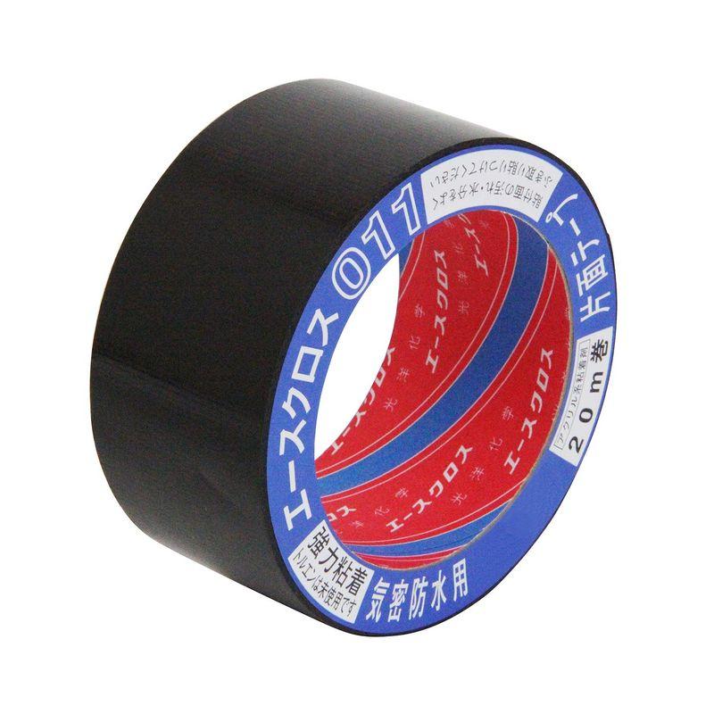 光洋化学　気密防水テープ　エースクロス　50mm×20m　片面テープ　アクリル系強力粘着　黒　011　30巻セット