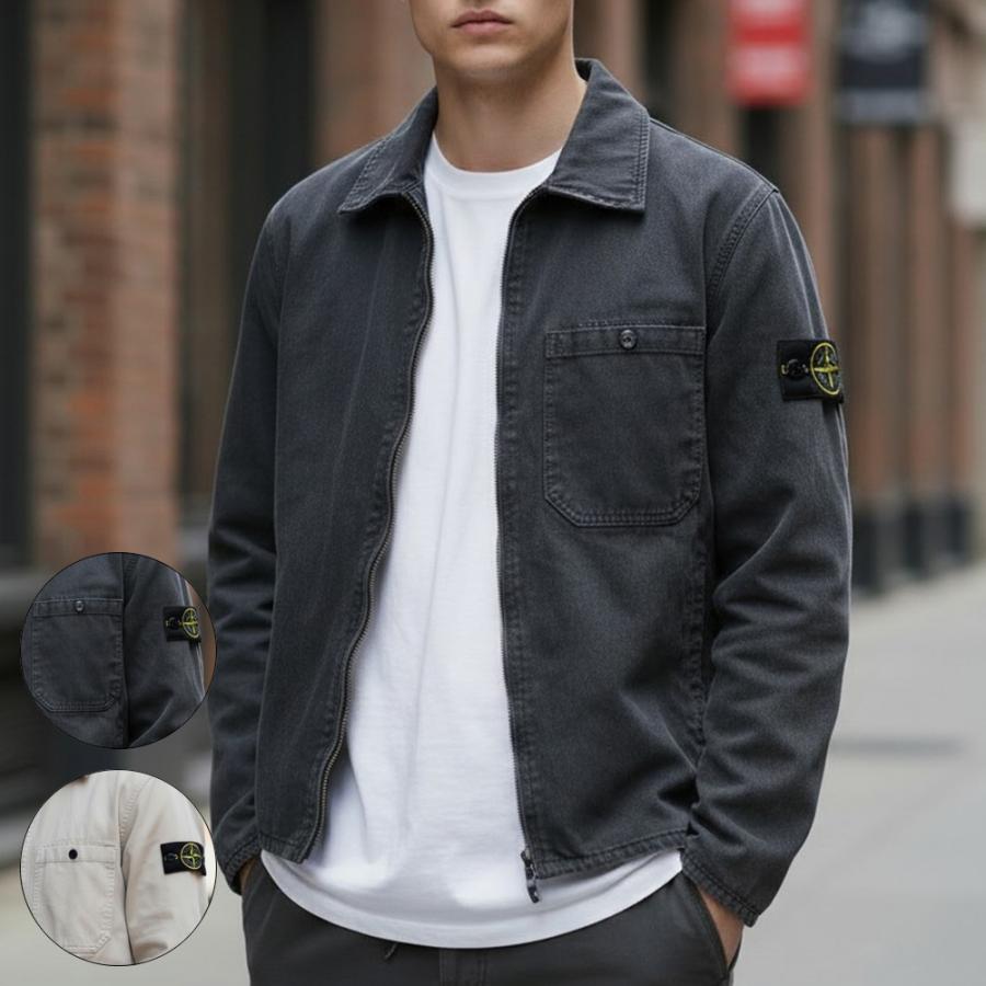 STONE ISLAND（ストーン アイランド） メンズ ジップアップオーバー