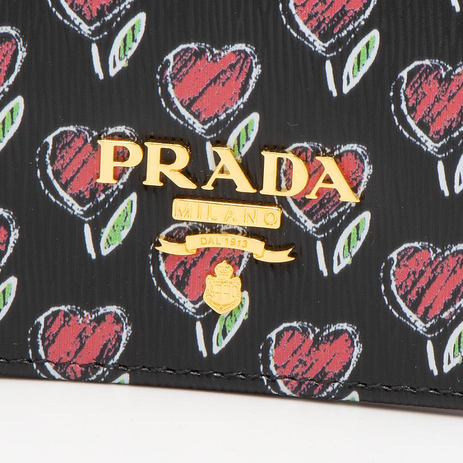 プラダ PRADA 2つ折り財布(小銭入れ付き) ブラック 1MV204 2CI3 F0002 VIT.MOVE LOVE NERO｜grande-tokyo｜05