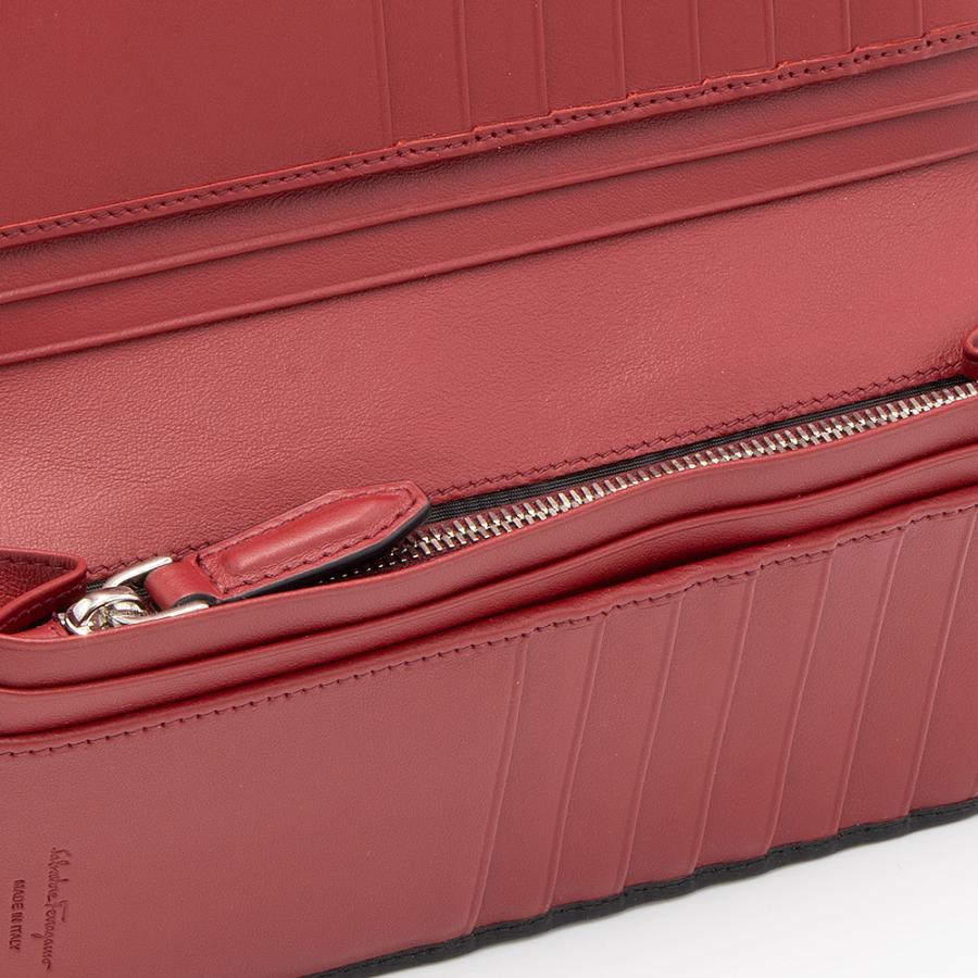 FERRAGAMO フェラガモ 2つ折り長財布(小銭入れ付き) ブラック FERRAGAMO フェラガモ 2つ折り長財布(小銭入れ付き) ブラック