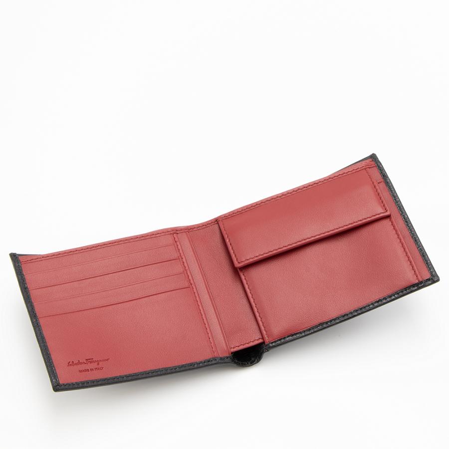 FERRAGAMO フェラガモ 2つ折り財布(小銭入れ付き) ブラック FERRAGAMO フェラガモ 2つ折り財布(小銭入れ付き) ブラック