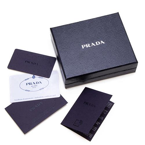 ハッピープライス】プラダ PRADA カードケース ブラック/レッド 2MC101 