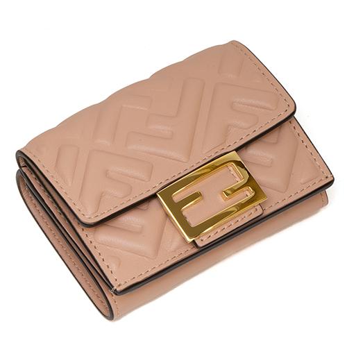 フェンディ Fendi 3つ折り財布 ピンク ゴールド Baguette バゲット 8m0395 jd F19t7 Rosa Bourbon Oro Soft ブランドショップgrande Tokyo 通販 Yahoo ショッピング