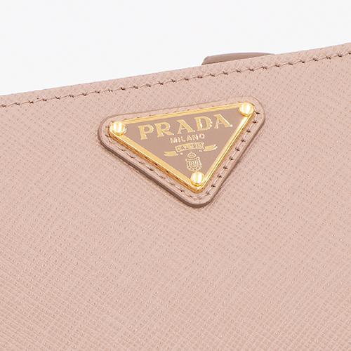 PRADAのピンクの二つ折り財布 折り財布 小物 レディース 衝撃特価