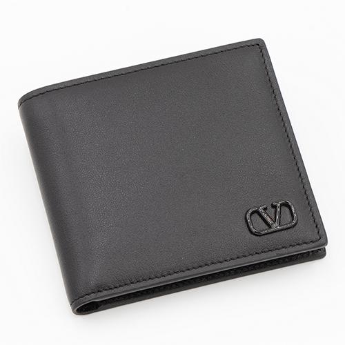 ヴァレンティノ VALENTINO ロゴ2つ折り 財布 ブラック