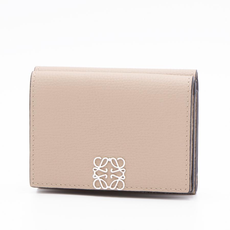 ロエベ LOEWE 3つ折り財布 サンド ANAGRAM TRIFOLD 6CC WALLET 