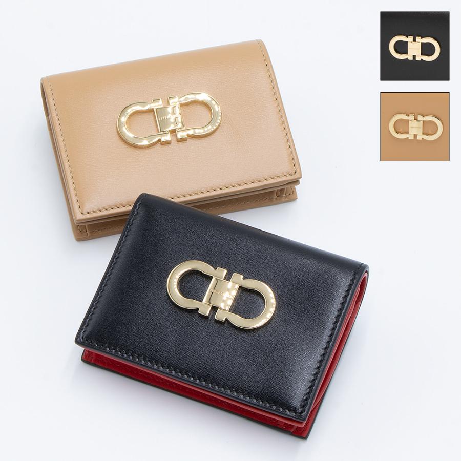 フェラガモ FERRAGAMO 2つ折り財布 DOUBLE GANCIO 220627 770769 
