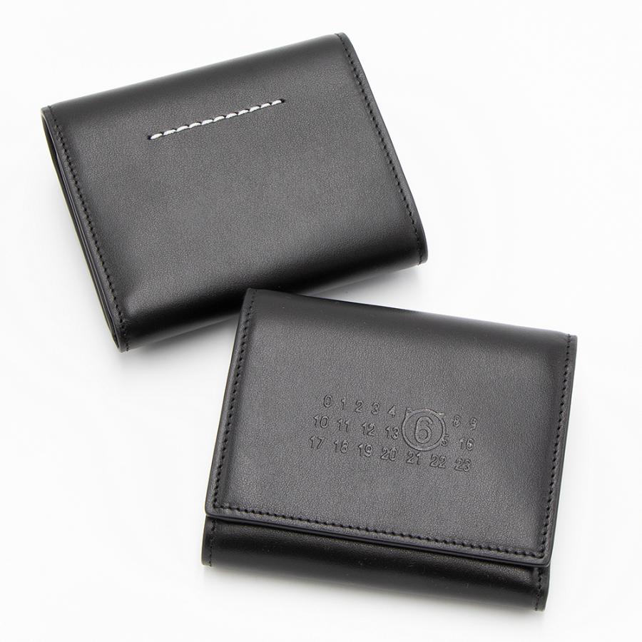 Maison Margiela 三つ折り財布 ブラック ボックス付き MM6 エムエムシックスメゾンマルジェラ MAISON MARGIELA 3つ折り