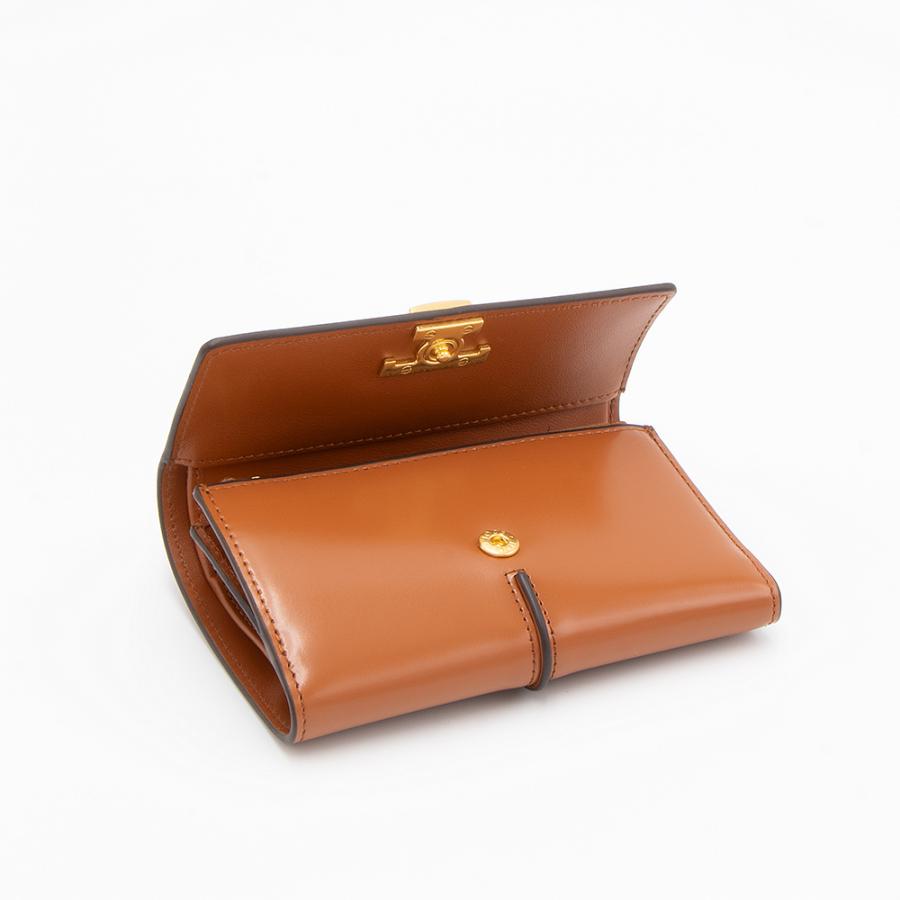 TOD'S トッズ 2つ折り財布(小銭入れ付き) ブラウン T TIMELESS T TOD'S トッズ 2つ折り財布(小銭入れ付き) ブラウン T TIMELESS T
