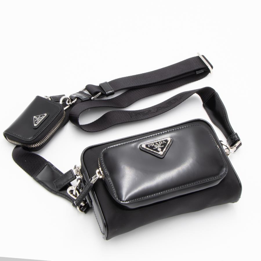 PRADA プラダ ショルダーバッグ Re-Nylon ブラッシュドレザー PRADA プラダ ショルダーバッグ Re-Nylon ブラッシュドレザー