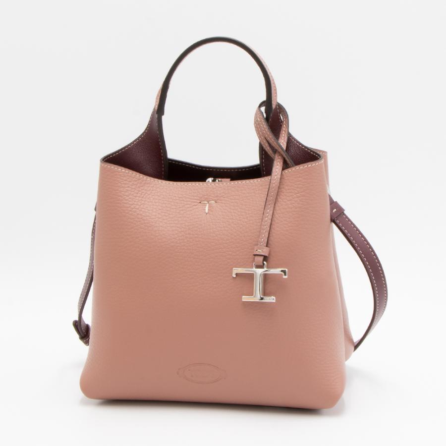 TOD'S トッズ トートバッグ(2WAY仕様) ミニ ボルドーピンク TOD'S トッズ トートバッグ(2WAY仕様) ミニ ボルドーピンク