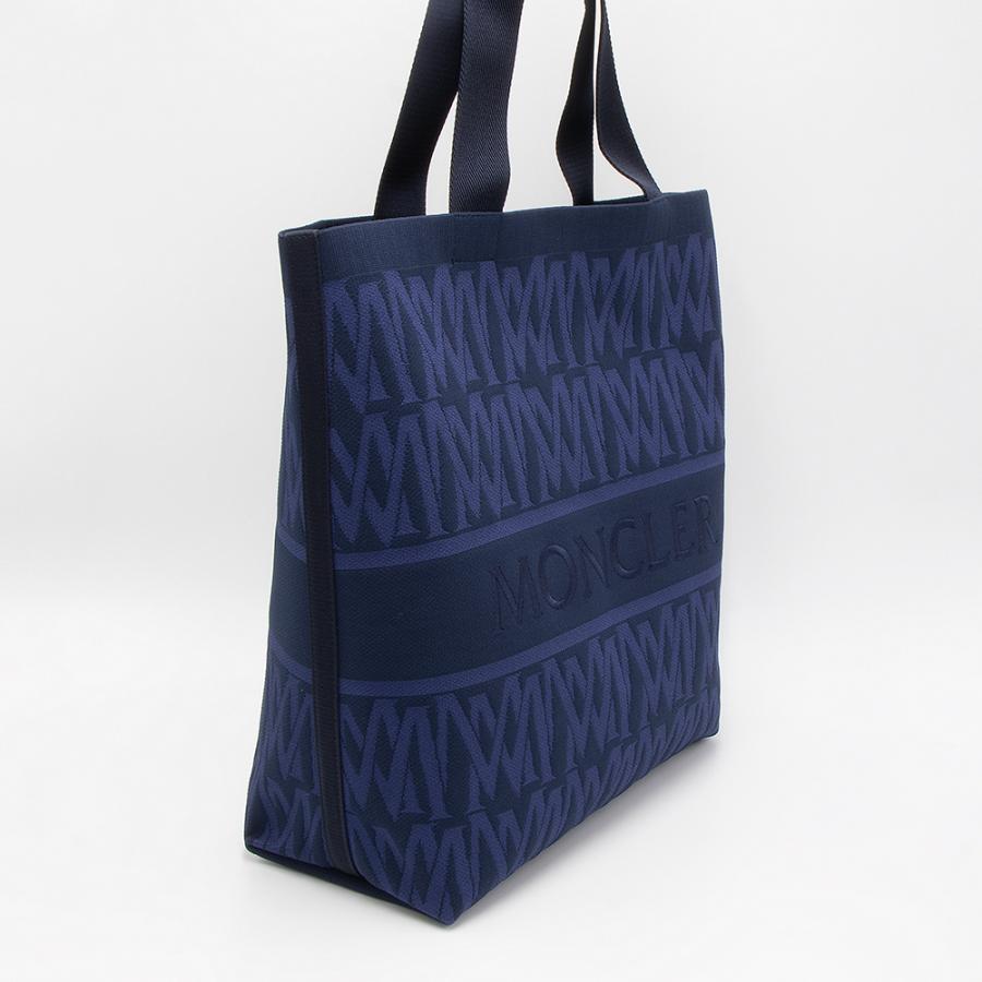 【2024年春夏新作】モンクレール MONCLER トートバッグ ブルーKNIT TOTE BAG 5D000 10 M4078 F79