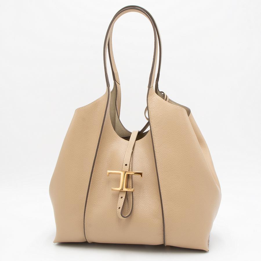 TOD'S（トッズ） トートバッグ ベージュ T TIMELESS T タイムレス