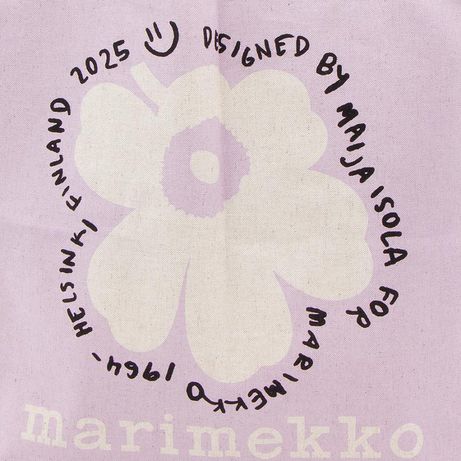 marimekko（マリメッコ） トートバッグ ライラック×オフホワイト