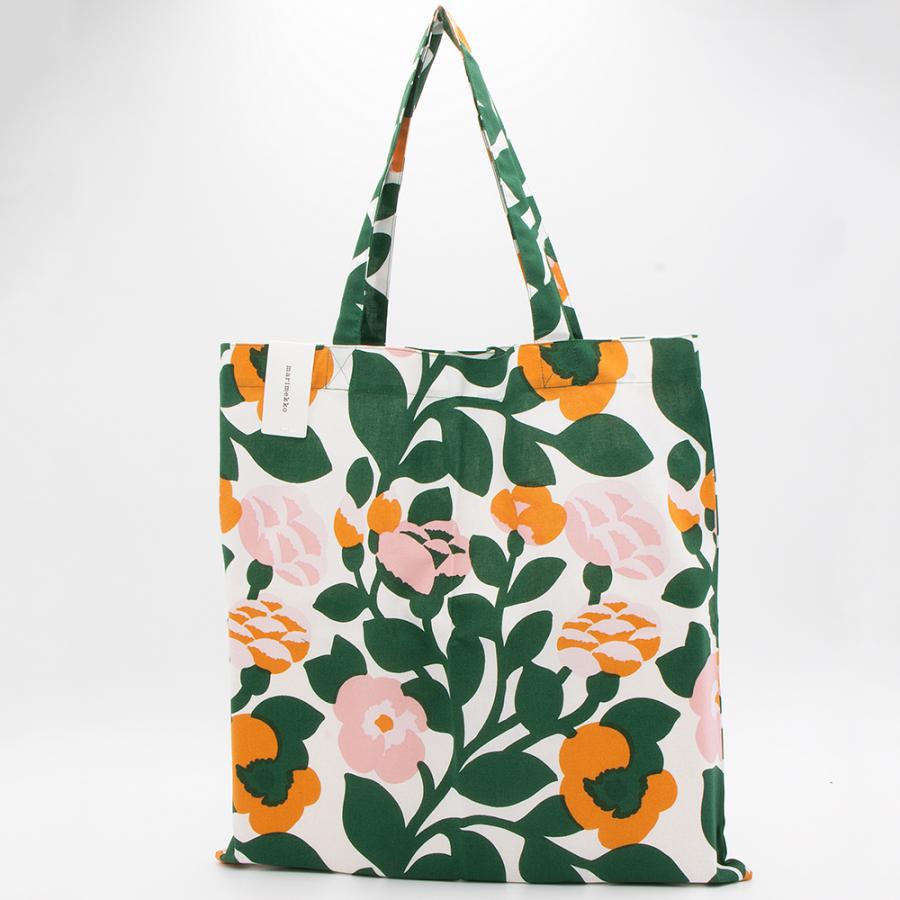 marimekko（マリメッコ） トートバッグ グリーン×オレンジ Pieni Green