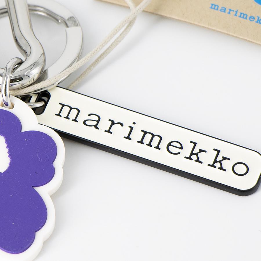 marimekko（マリメッコ） キーチェーン パープル×オフホワイト