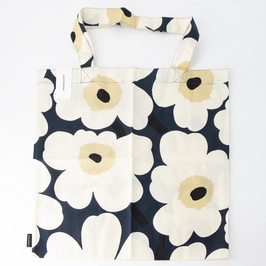 marimekko（マリメッコ） トートバッグ ミッドナイトブルー×クリーム