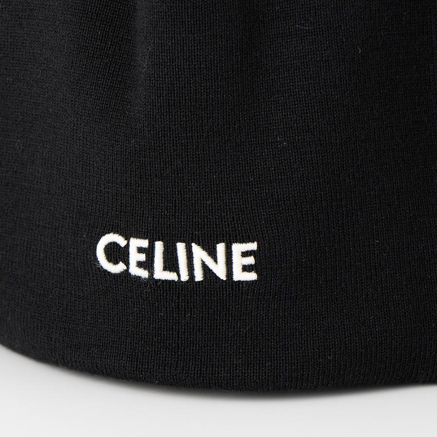 CELINE（セリーヌ） ニットキャップ ビーニー AA04Q0R67 38NO BLACK