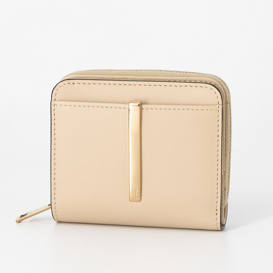 TOD'S ベージュ 二つ折り財布 TOD'S（トッズ） TOD'S 2つ折り財布(小銭入れ付き) ベージュ