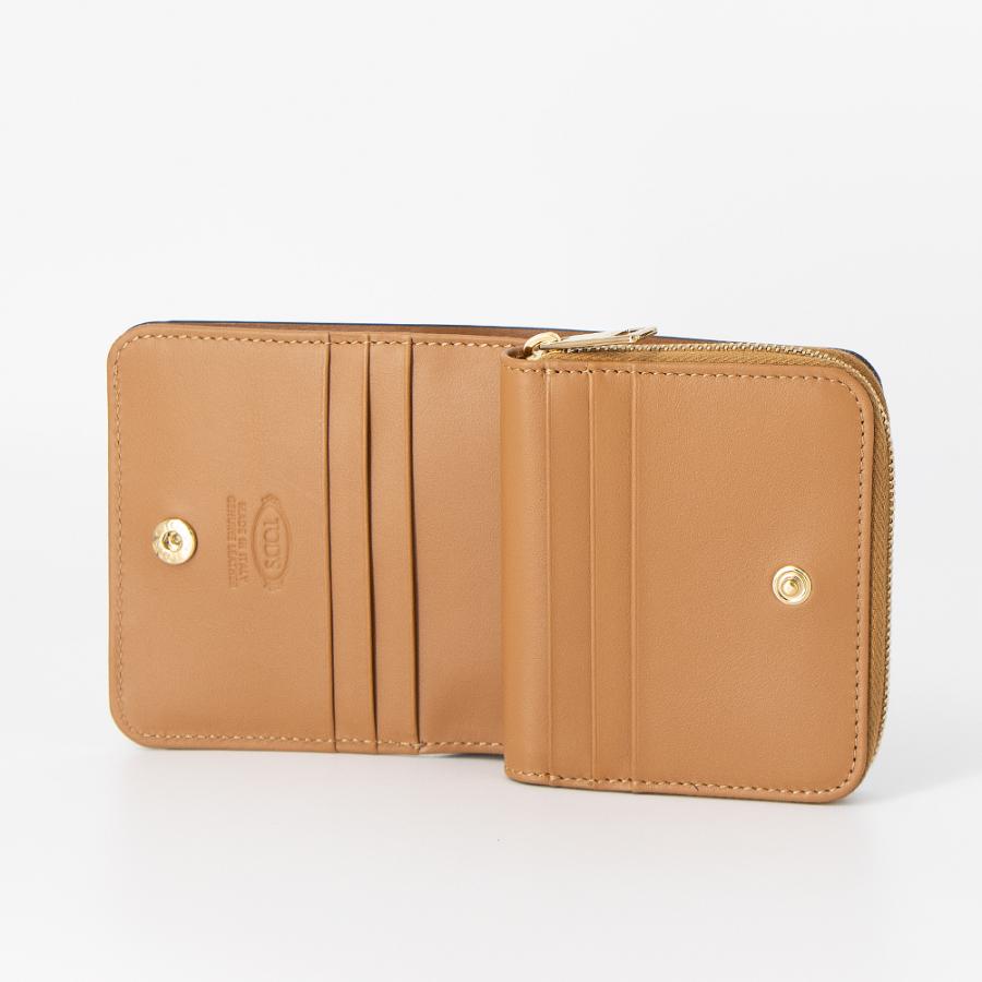 付属品　TOD'S タイムレス　二つ折り財布　ブラウン　キャメル　財布　トッズ トッズ TOD'S 財布 二つ折り財布 折りたたみ財布 小銭入れ付き